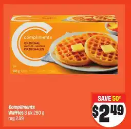Chalo FreshCo Compliments Waffles 8 pk 280 g offer