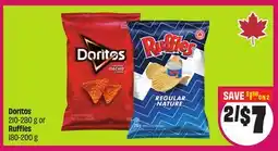 Chalo FreshCo Doritos 210-280 g or Ruffles 180-200 g offer