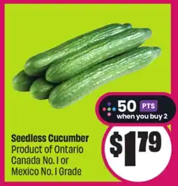 Chalo FreshCo Seedless Cucumber Product of Ontario Canada No. 1 or Mexico No. 1 Grade offer