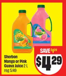 Chalo FreshCo Sherbon Mango or Pink Guava Juice 2 L offer