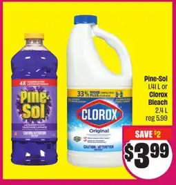 Chalo FreshCo Pine-Sol 1.41 L or Clorox Bleach 2.4 L offer