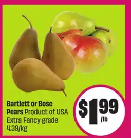 Chalo FreshCo Bartlett or Bosc Pears Product of USA Extra Fancy grade 4.39/kg offer