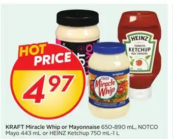 Sobeys KRAFT Miracle Whip or Mayonnaise offer