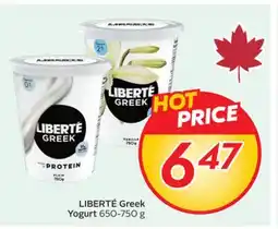 Sobeys LIBERTÉ Greek Yogurt offer