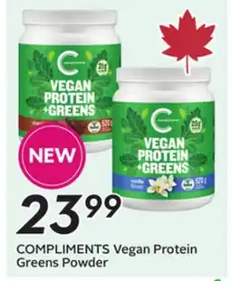 Sobeys COMPLIMENTS Vegan Protein Greens Powder offer