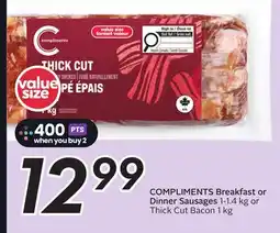 Sobeys COMPLIMENTS Breakfast or Dinner Sausages offer