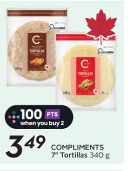 Sobeys COMPLIMENTS 7 Tortillas offer