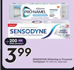 Sobeys SENSODYNE Whitening or Pronamel Toothpaste offer