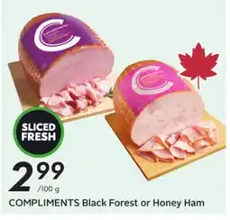 Sobeys COMPLIMENTS Black Forest or Honey Ham offer