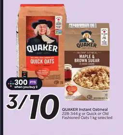 Sobeys QUAKER Instant Oatmeal offer
