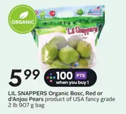 Sobeys LIL SNAPPERS Organic Bosc, Red or d'Anjou Pears offer