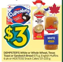 Sobeys DEMPSTER'S White or Whole Wheat, Texas Toast or Sandwich Bread offer