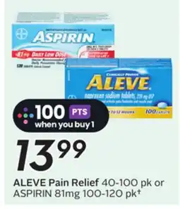 Sobeys ALEVE Pain Relief offer