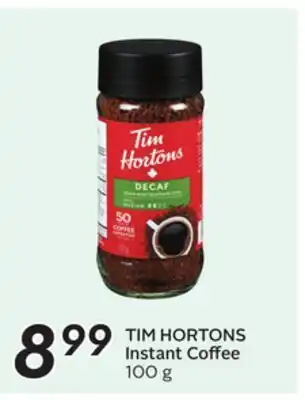 Sobeys TIM HORTONS Instant Coffee offer