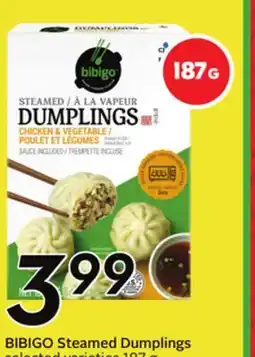 Sobeys BIBIGO Steamed Dumplings offer