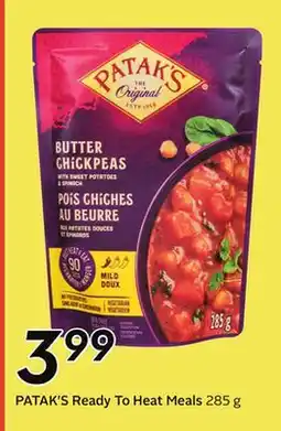 Sobeys PATAK'S Ready To Heat Meals offer