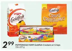 Sobeys PEPPERIDGE FARM Goldfish Crackers or Crisps offer