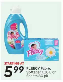 Sobeys FLEECY Fabric Softener offer