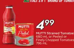 Sobeys MUTTI Strained Tomatoes offer