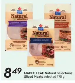Sobeys MAPLE LEAF Natural Sliced Meats offer
