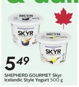 Sobeys SHEPHERD GOURMET Skyr Icelandic Style Yogurt offer
