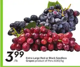 Sobeys Extra Large Red or Black Seedless Grapes offer