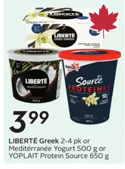 Sobeys LIBERTÉ Greek offer
