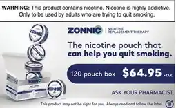 Sobeys ZONNIC NICOTINE REPLACEMENT offer