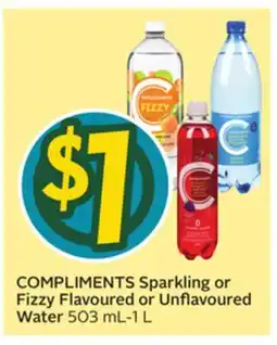 Sobeys COMPLIMENTS Sparkling or Fizzy Flavoured or Unflavoured Water offer