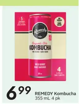 Sobeys REMEDY Kombucha offer