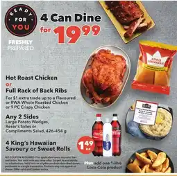 Sobeys Hot Roast Chicken or Full Rack of Back Ribs offer