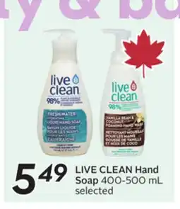 Sobeys LIVE CLEAN Hand Soap offer