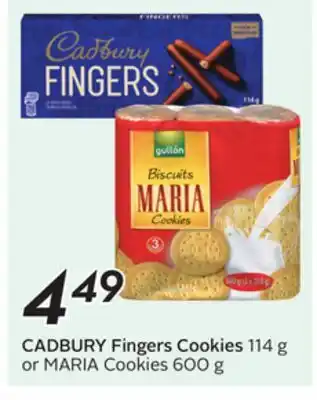 Sobeys CADBURY Fingers Cookies offer