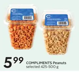 Sobeys COMPLIMENTS Peanuts offer