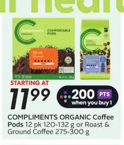 Sobeys COMPLIMENTS ORGANIC Coffee Pods offer