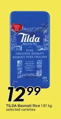 Sobeys TILDA Basmati Rice offer