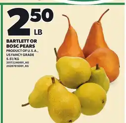 Loblaws BARTLETT OR BOSC PEARS offer