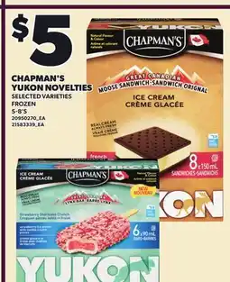 Loblaws CHAPMAN'S YUKON NOVELTIES, 5-8'S offer