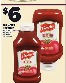 Loblaws FRENCH'S KETCHUP, 750 ML-1 L offer