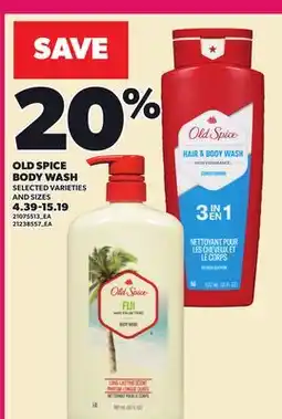 Loblaws OLD SPICE BODY WASH offer
