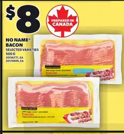 Loblaws NO NAME BACON, 500 G offer