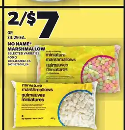Loblaws NO NAME MARSHMALLOW, 400 G offer