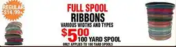 Len's Mill Stores FULL SPOOL RIBBONS offer