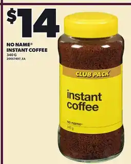 Loblaws NO NAME INSTANT COFFEE, 340 G offer