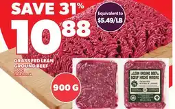 Loblaws GRASS FED LEAN GROUND BEEF, 900 G offer