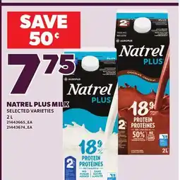 Loblaws NATREL PLUS MILK, 2 L offer