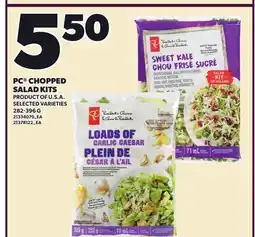Loblaws PC CHOPPED SALAD KITS, 282-396 G offer