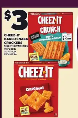 Loblaws CHEEZ-IT BAKED SNACK CRACKERS, 191/200 G offer