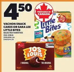 Loblaws VACHON SNACK CAKES OR SARA LEE LITTLE BITES, 252-336 G offer