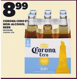 Loblaws CORONA CERO 0% NON-ALCOHOL BEER, 6X330 ML offer